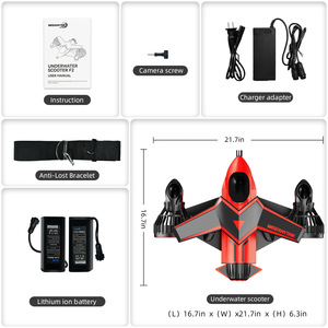 Scooter sous-marin électrique 1000W pour la natation en piscine, la plongée et le snorkeling, autonomie d'une heure, profondeur de 30 m, moteur à hélice - Product Image 6