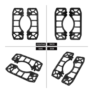 Motosiklet Ön Tabanlar Ayak Pegleri Geniş Ayak Dayama Pedalı Alüminyum Siyah/Krom Harley Softail Dyna Touring Road Glide için - Product Image 3