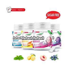 HEARTEN with xylitol without sugar with mint flavor 45*1.2g/bottle Chewing gum