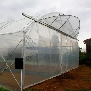 Túnel alto monocomando sistema hidropônico tomate, baixo custo plástico greenhouse agricultura