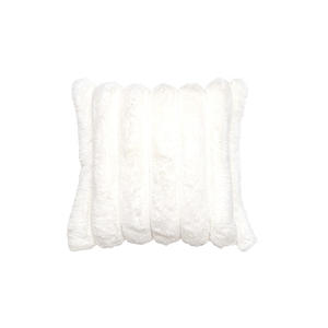 Drop Shipping yüksek kazık kürk kanepe yastık kılıfı yastık tavşan saç geniş şerit basit kare ev dekoratif yastık - Product Image 5