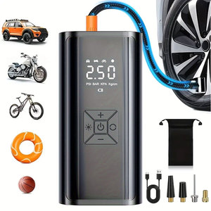 Compresor de Aire Portátil de 12V CC, Inflador de Neumáticos de Auto de 150 PSI, Luz LED, Mini Pantalla Digital, Bomba de Aire Inalámbrica de Plástico - Product Image 2