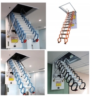 Mini échelle télescopique électrique en alliage d'aluminium Loft Design moderne Escalier d'extension pliable portable pour une utilisation en appartement