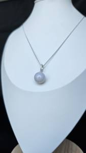 Collier en jadéite naturelle de type classique, plaqué argent 925, certifié NGTC, élégance intemporelle pour femmes - Product Image 2