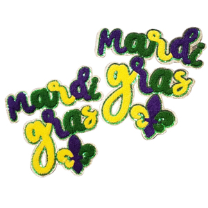 <span class=keywords><strong>Patch</strong></span> brodé en chenille à paillettes personnalisé pour les fêtes, grand format, pour vêtements - Product Image 3