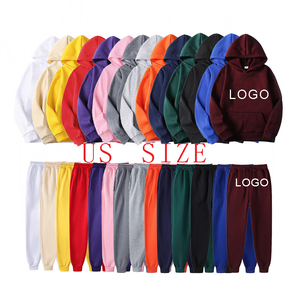 Men's Heavyweight Pullover Hoodie High Quality Streetwear <strong>Tracksuit</strong> in Denim Casual Winter Sweatshirt Puff Printing Wholesale - Product Image 1