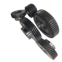 Ensemble d'engrenages hélicoïdaux cylindriques en acier trempé avec moyeu, usinage CNC de précision, engrenages de transmission réducteurs