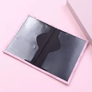 Étui de protection de passeport en cuir Pu avec Logo personnalisé, porte-passeport et étiquette à bagages - Product Image 5