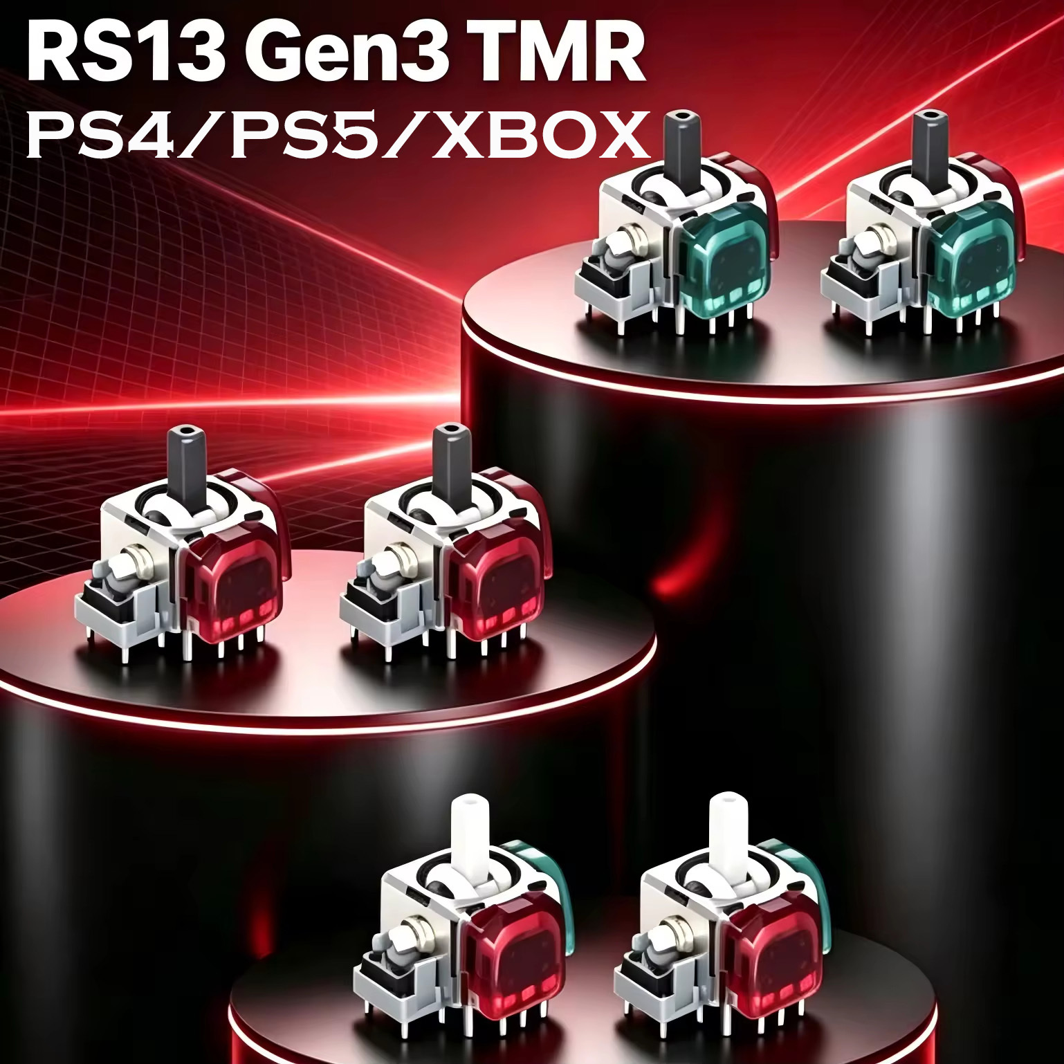RS13 TMR Magnetic Joystick Ginfull 3rd Gen Hall Effect 3D Analog <strong>Stick</strong> Zero <strong>Drift</strong> for <strong>PS5</strong> PS4 Xbox One S X Series Repair Parts