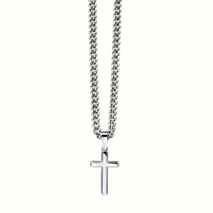 Collier Croix en Acier Inoxydable Plaqué Or pour Maman et Fils, Chaîne à Maillons, Carte Message Diamantée, Bijou Chrétien Tendance et Inspirant, Cadeau - Product Image 5