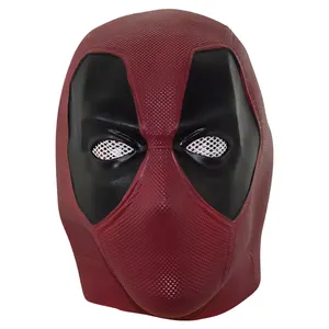 Latex-Masken, Wade Wilson-Maske für Halloween, Latex-Superhelden-DP-Helm-Requisiten Totenkostüm Vollkopfmasken