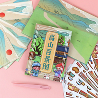 Venta al por mayor personalizada Diy troquelado pegatinas escena diario pegatina decorativa con mapa Alpine Baijing