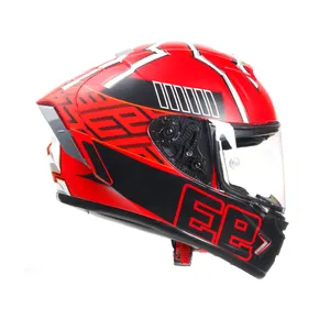 Factory Wholesale Motorbike Capacete Moto Helmet Full Fall Face Motorcycle Helmet with Black Orange Style Packing PCS Color