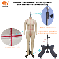 Maniquí de Costura Profesional JUNMEI, Talla Europea 42, Cuerpo Completo, Fabricado en Fibra de Vidrio Resistente para Diseñadores y Sastres