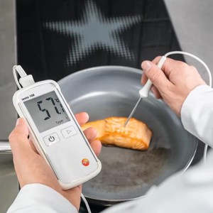 Thermomètre alimentaire portable étanche Testo 108, prend en charge les sondes thermocouples de type T/K, testeur de température portable IP67 - Product Image 5