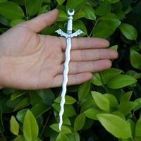 Épingle à cheveux de sorcière gothique magique de 16 cm, lune à pointes, chauve-souris, viking, fantastique, épingle à cheveux en forme d'épée
