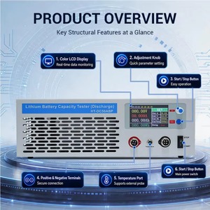 Testeur <span class=keywords><strong>de</strong></span> capacité <span class=keywords><strong>de</strong></span> batterie à tension et courant réglables HT-DC50ABP 5-120V 50A 6000W Modes <span class=keywords><strong>de</strong></span> décharge <span class=keywords><strong>CV</strong></span>/Temporisé/Capacité pour Lithium - Product Image 3