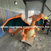 Artisanat en résine Personnages personnalisés Sculpture de Pokémon personnalisée Statue de Charizard