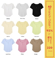 Fabricants de vêtements personnalisé été nouvelle mode Simple irrégulier court de haute qualité 220g ample femmes T-shirt à manches courtes