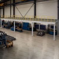 Plateforme en acier modulaire pour mezzanine, protégée contre la corrosion, multi-niveaux, augmente la surface au sol utilisable, système de stockage industriel