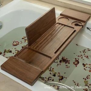 Estante de madera para bañera, rectangular, de 60x70 cm, bandeja de baño independiente para baño - Product Image 2