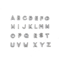 SSeeSY aleación encantos 26 letras alfabeto inicial DIY 10mm colgante para pulsera collar bolsa ropa Jeans