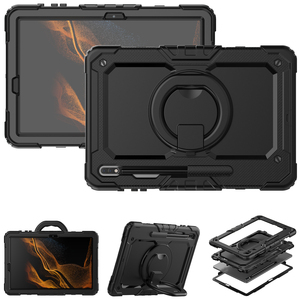 Custodia per Tablet <span class=keywords><strong>Samsung</strong></span> <span class=keywords><strong>Galaxy</strong></span> <span class=keywords><strong>Tab</strong></span> S7 FE/<span class=keywords><strong>S8</strong></span> Plus/S7 Plus Antiurto Ibrida Robusta con Impugnatura Girevole e Supporto, Pellicola Protettiva per Schermo, Adatta anche per Bambini - Product Image 5