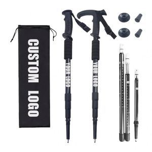 Bâton de randonnée rétractable en alliage d'aluminium pour le trekking et l'escalade en extérieur, avec logo personnalisé, vente en gros - Product Image 1