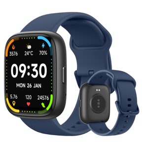 Montre intelligente Alexa, montre intelligente intégrée, traqueur d'activité étanche, fréquence cardiaque, pression d'oxygène dans le sang, moniteur de sommeil - Product Image 2