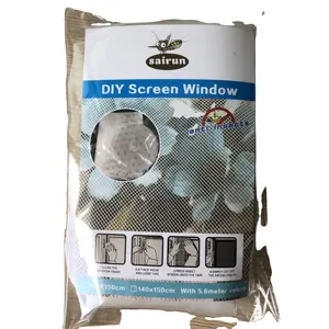 Geen Frames DIY Insect Fly Screen Window130X150CM Insect Klamboe Voor Venster Scherm