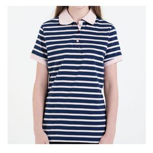 T-shirt rayé à manches courtes pour femmes Chemises polo Col polo Confortable Entreprise de fabrication de t-shirts polo de haute qualité - Product Image 2