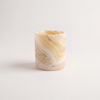 Lampe de table en onyx translucide YUSHI, style moderne et luxueux, éclairage d'ambiance en pierre naturelle pour projets de design haut de gamme