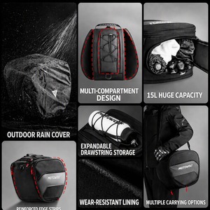 Borsa da Serbatoio Impermeabile per Moto 15L, Borsa da Serbatoio Carburante, Borsa da Vita per Scooter, Borsa a Tracolla per Moto, Borsa Portaoggetti da Viaggio - Product Image 2