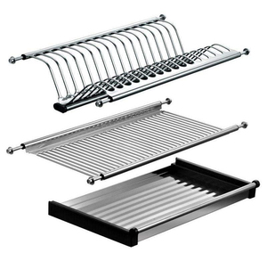 <span class=keywords><strong>Estante</strong></span> de Almacenamiento de Cocina Multicapa de Acero Inoxidable Integrado en Metal, Escurridor de <span class=keywords><strong>Platos</strong></span> - Product Image 1