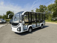 Bus électrique de tourisme Renqi 11 places, type fermé avec portes, véhicule de navettage électrique pour hôtels et complexes hôteliers