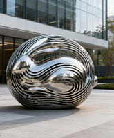 Sculpture de veau moderne et élégante Impex pour l'extérieur, en acier inoxydable plaqué écologique, 100 % faite à la main, design personnalisé, décoration intérieure