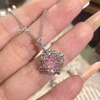 Collier Bowei tendance avec pendentif pour femmes et enfants, cadeau de mode, fleur en zircon cubique