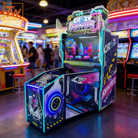 Simulateur de tir commercial avec multiples scènes de combat, effets lumineux et sonores dynamiques, équipement d'arcade à monnayeur