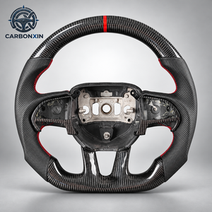 Volante Deportivo de Fibra de Carbono y Cuero Forjado Personalizado para Dodge Charger Challenger SRT Durango 2015-2024 - Product Image 1