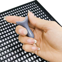 Stylo tactile braille avec points en relief, poignée ergonomique, acier inoxydable, matériau PP, outil d'écriture pour les aveugles et les malvoyants
