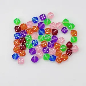 Bolsa de colar para crianças e adultos, pulseira solta para fazer cintura, kits DIY de contas de plástico acrílico e lucite 1/2 LB DICE