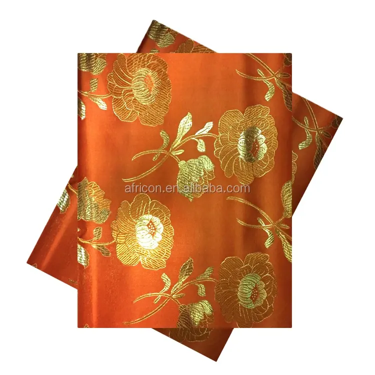 Schweizer Headtie Stoff African Sego Headtie/ Hot Selling Orange Fashion Headtie Gele für Dame