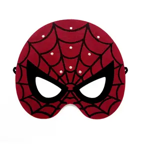 Factory Direct Wholesale Children Felt Eyes Mask Halloween Masquerade Party Masks Animal Patch Cartoon Spider-man mask