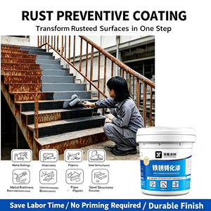 <span class=keywords><strong>Peinture</strong></span> à base d'eau pour convertir la rouille, revêtement de transformation de la rouille sans ponçage pour toiture en acier, anti-corrosion industrielle - Product Image 1