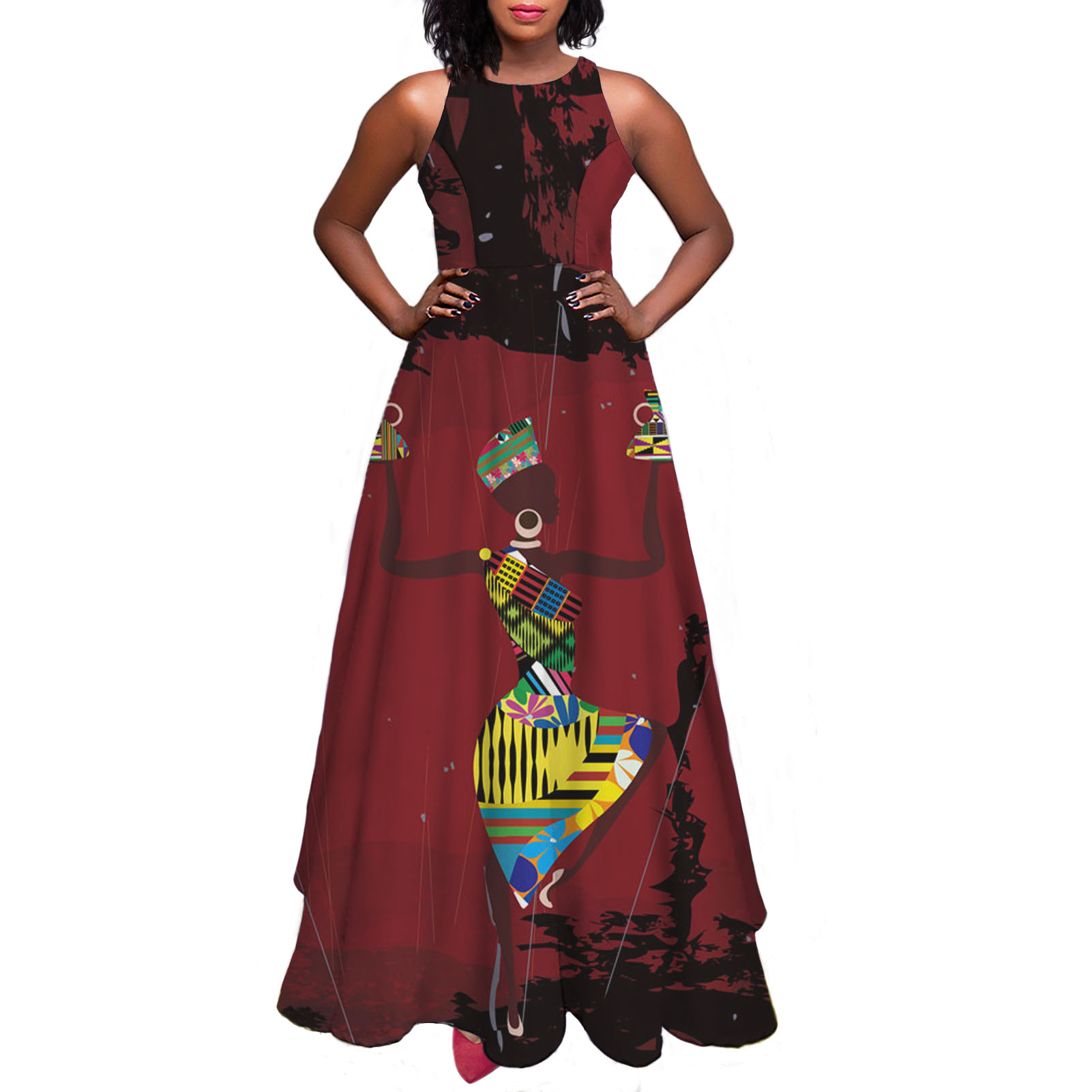open lace back dress Red Ethiopian Dress, Couple's Matching Set Zuria Habesha Kemis for Eth main image 0