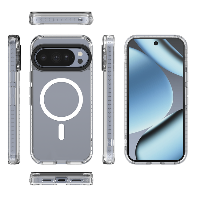 Phone case for Google Pixel 9 Pro10 10 Pro  with Magnetic Ring clear Phone Cover with Detachable Blank Custom logo case