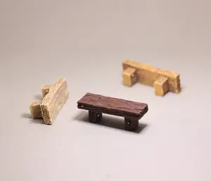 Hars Bench Kruk Model Poppenhuis Decor Meubels Miniaturen Voor Terrarium Landschap Decor Mini Tuin Cijfers