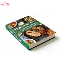 Livres de cuisine personnalisés avec impression couleur brillante, couverture rigide, recettes, livre de cuisine pour la restauration rapide avec reliure cousue