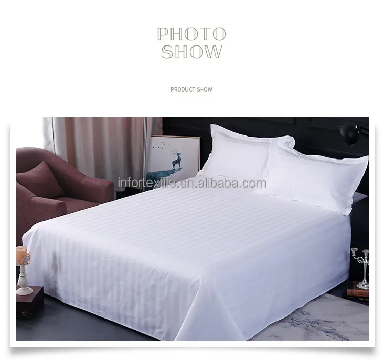 Conjunto de lençóis de berço de algodão com melhor preço por atacado conjunto de cama de hotel