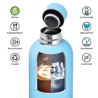Thermos isotherme en acier inoxydable personnalisé avec logo, gourde de sport bon marché, flacons isothermes, bouteilles d'eau chaude en caoutchouc